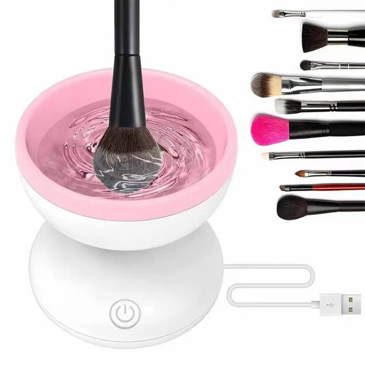 Electric Makeup Brush Cleaner Machine USB Charging Portable Silicone Automatic Cosmetic Brushes Eyeshadow Brush Cleaning Tool